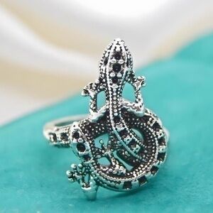 Silver Gecko Ring